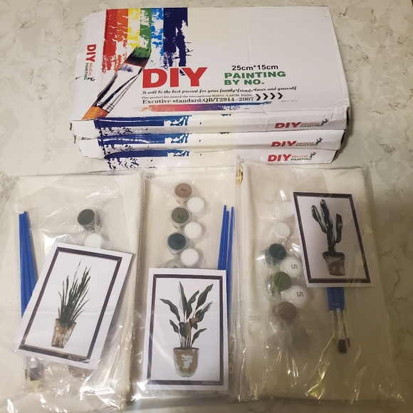 DIY Paint by Number Set of 3 - Picture 1 of 3